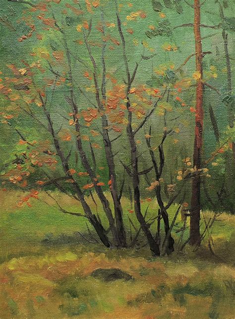 Autumn Forest Landscape Vintage Original Oil Painting Fall Etsy