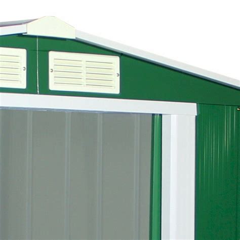 Sapphire Apex 6x6 Green Metal Shed One Garden