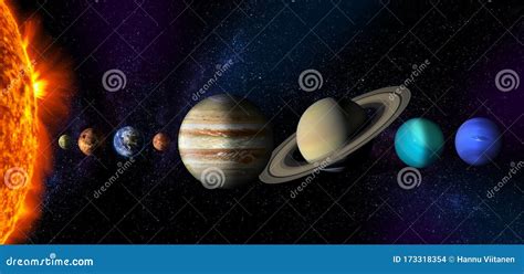 Zon En Planeten Van Het Zonnestelsel Stock Foto Image Of Saturnus