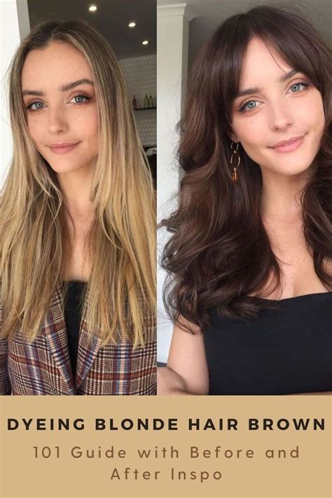 How To Go From Bleached Blonde To Brown Hair Color Dyed Blonde Hair Brown Hair Colors Brown