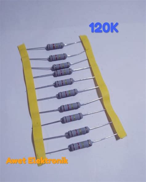 Jual Resistor 120k Ohm 2 Watt Resistor 120k 2w Resistor 120k 2w Di