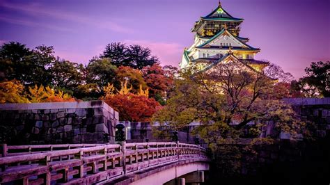 Osaka Castle At Fall Backiee