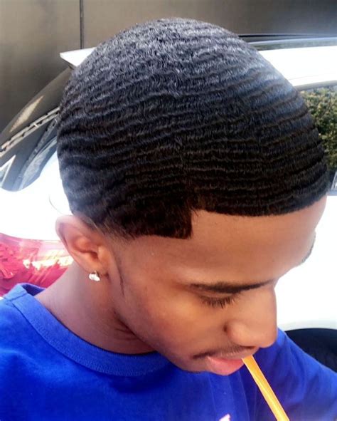 Black men's hair is naturally curly. @YayaVuitton 💙 | 360 waves hair, Hair waves, Waves haircut