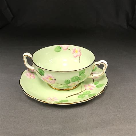 royal albert evangeline cream soup and stand echo s china