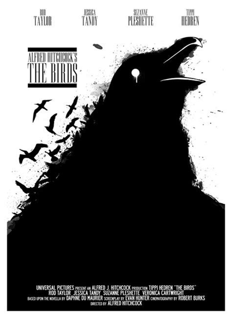 the birds one of the best from hitchcock alfred hitchcock alternative movie posters movie
