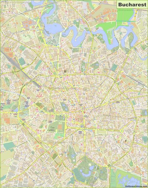 Large Detailed Map Of Bucharest Ontheworldmap