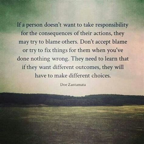 If A Person Doesnt Want To Take Responsibility For The