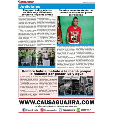 Edición De Hoy Jueves Causa Guajira