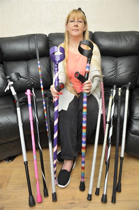 Disabled Woman Makes Glamorous Crutches To Beat The Stigma Of Using A