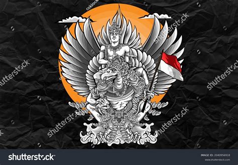 Garuda Wisnu Kencna Culture Park Balinese Stock Illustration 2040956918