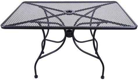 Wrought Iron Mesh Rectangular Patio Table Patio Furniture