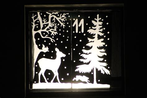 Fensterbild winter reh und ente schneeflocken 1700 von deinewandkunst auf dawanda.com. Bildergebnis für adventsfenster vorlagen | Adventsfenster, Weihnacht fenster