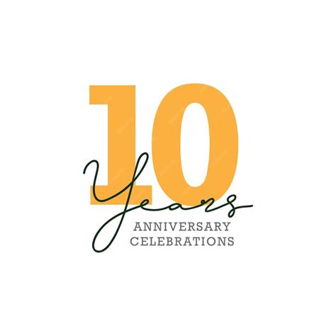 Premium Vector 10th Anniversary Celebration Logo Design Vector Eps10