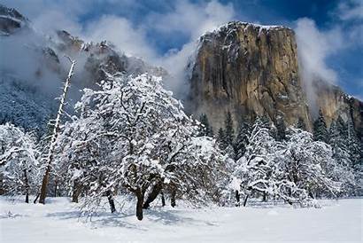 Yosemite Winter National Park Capitan El Snow