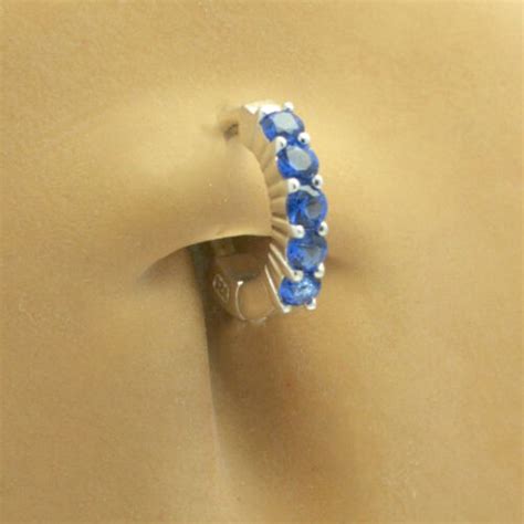 Sexy Snap In TummyToys Blue CZ S Body Jewelry For Your Belly Button Pierceing EBay