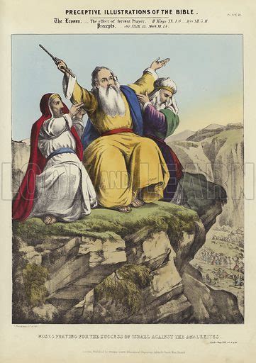 Moses Praying For The Success Of Israel Against The Amalekites Stock