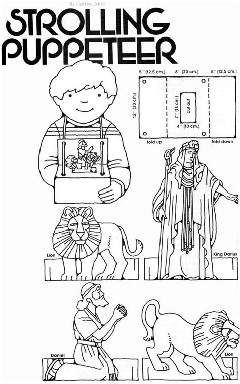 Daniel And The Lions Den Puppets From Jan 1983 Bible Crafts
