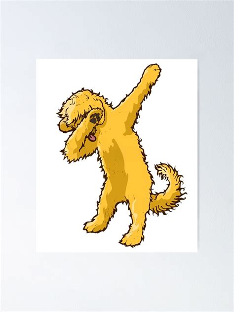 Funny Dabbing Goldendoodle Dog Dab Dance Poster For Sale By Rumtv