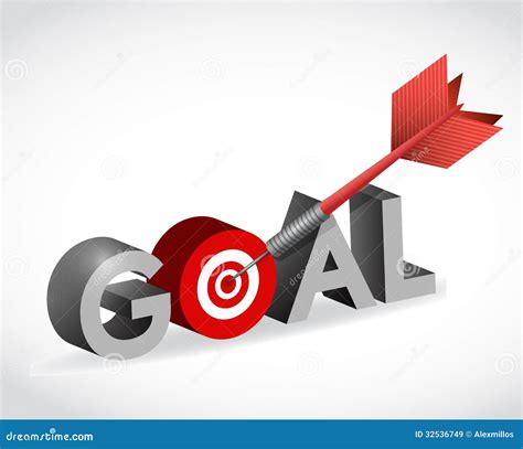 Hit Your Target Goal Illustration Design Stock Illustration