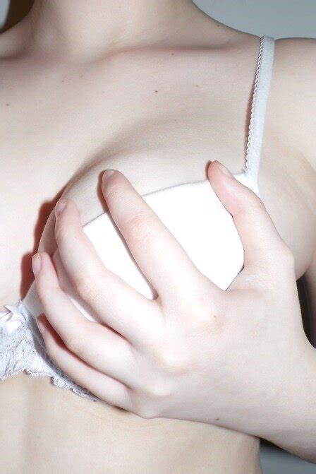 Pale Sweet Breasts Held In Lacy White Bra Noothersneedapply