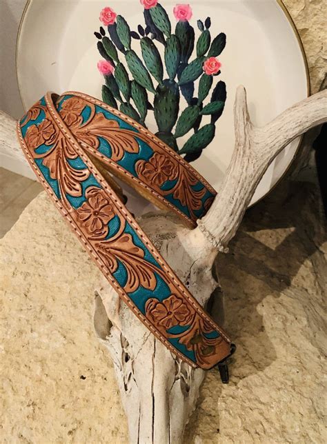 Tooled Leather Purse Strap Iucn Water