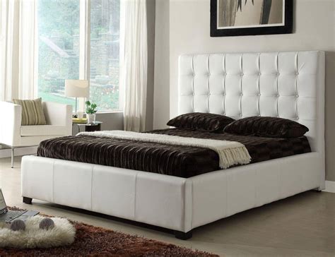 Buy modern bedroom furniture sets in los angeles based furniture store. At Home USA Athens White Tufted Fabric King Storage ...