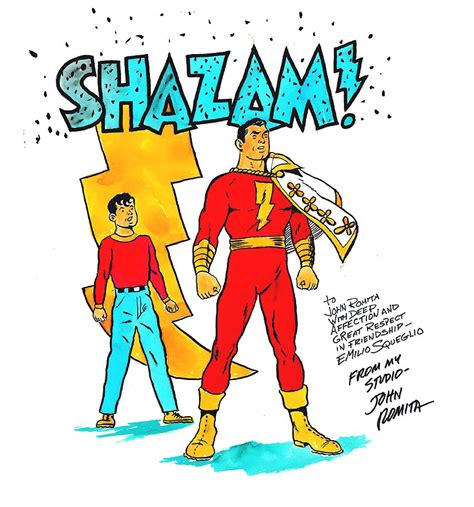 Large Shazam Billy Batson Color Pinup From John Romita Srs