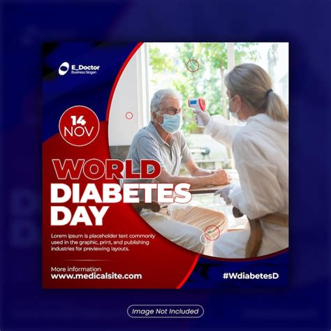 Premium Psd World Diabetes Day Social Media Posts Template Design