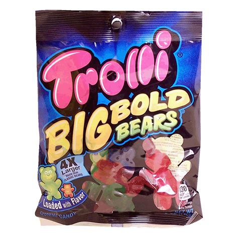 Trolli Big Bold Bears Gummi Candy 4x Larger 5oz Gummi Candy