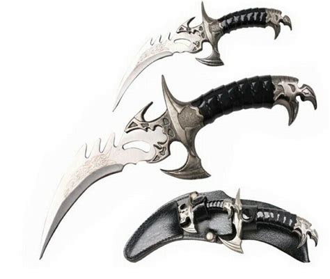 Draco Twin Fantasy Dagger Set Wsheath