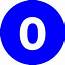 3 Circle  0 Dark Blue Number Labels 500 PER ROLL W2