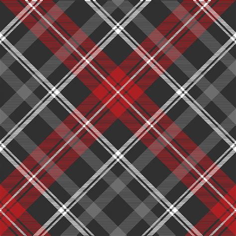 Premium Vector Gray Plaid Fabric Texture Seamless Pattern