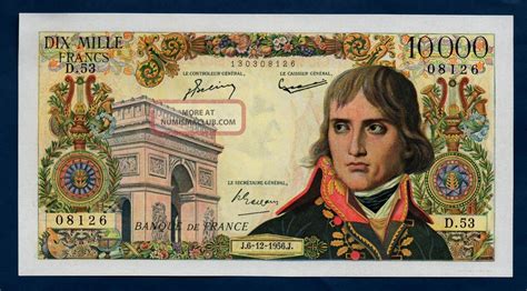 France Banknote 10000 Francs Napoleon 1956 Aunc