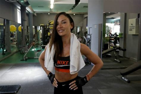 Singer Katarina Zivkovic During Training At The Play Fitness Center On