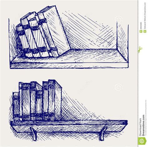 Books On The Shelf Imagination Art Doodle Drawings Raster