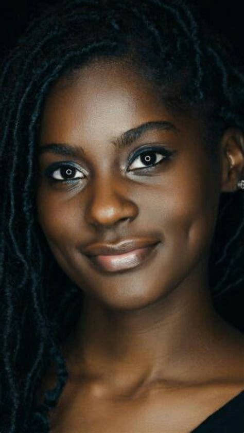 Dark Ebony Face Smiling Shadow Pic Beautiful Black Women Dark Skin
