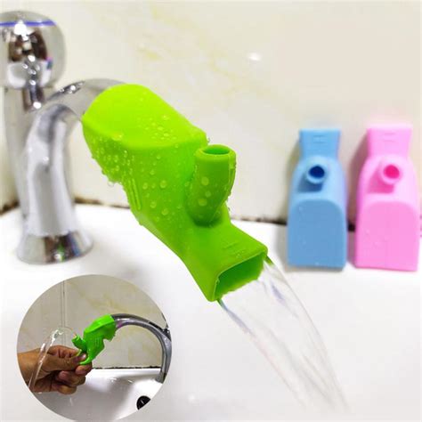 Silicone Bathroom Water Faucet Tap Sink Extender Toddler Kids Hand Wash
