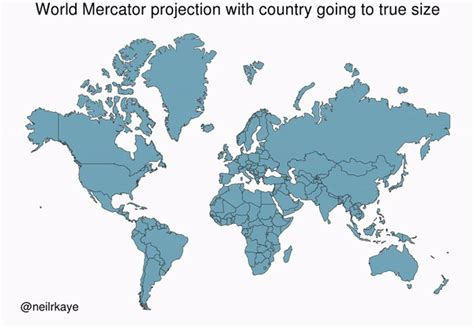 An Animated Mercator Projection That Reveals The Actual Size Of