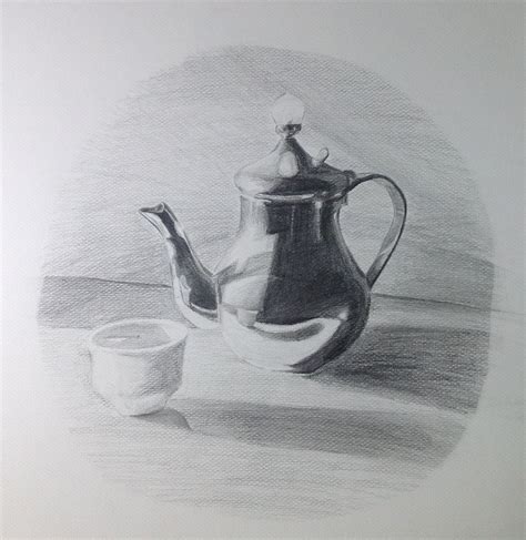For the lack of a graphic drawing program (and most likely skills), again a regular pencil drawing plus a little use of watercolour pencils. tea kettle pencil drawing | Drawings, Pencil drawings, Tea ...