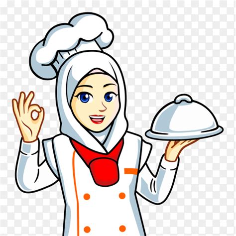 Male, kitchen, cartoon, chef, wooden, cooking, fries, restaurant, spatula, free vector graphics, free illustrations. Chef Muslimah - Cute Chef Muslimah Cartoon Hd Png Download ...