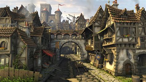 Medieval Village 3d Rendering On Behance