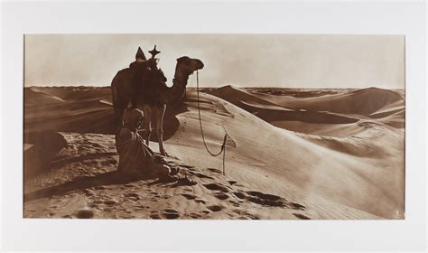 LEHNERT AND LANDROCK Four Large Format Panorama Photographs Of Desert Scenes Of Travellers And