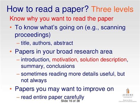 How To Read Papers