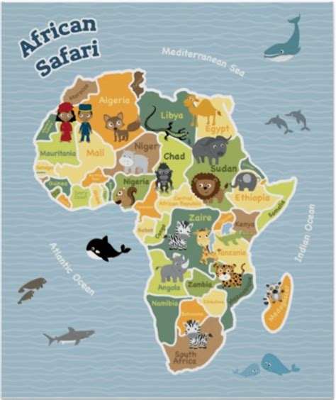 African Countries Map For Kids