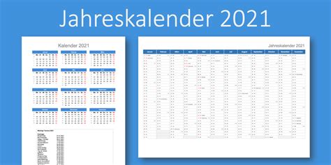 Kalender 2021 mit feiertagezum ausdrucken kostenlos : Jahreskalender 2021 - zum Ausdrucken - mit CH-Feiertagen ...