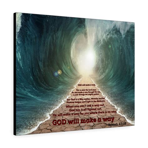 God Will Make A Way Canvas Scripture Wall Art Jesus Home Etsy