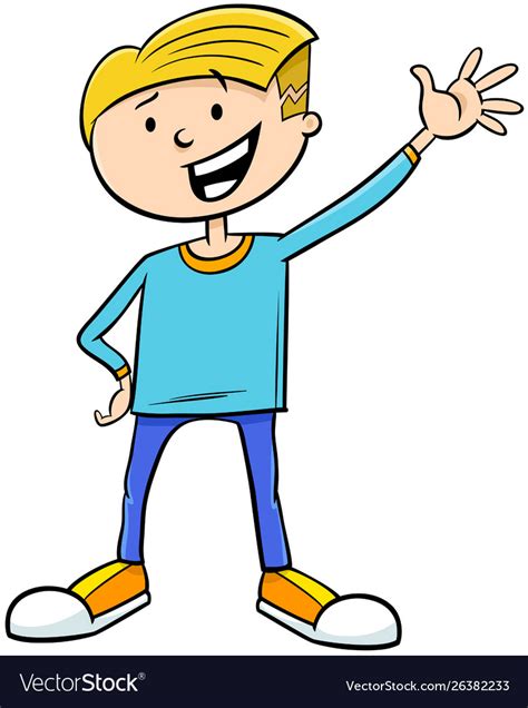 Kid Boy Character Cartoon Royalty Free Vector Image
