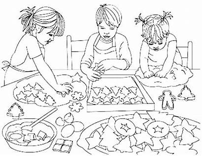 Coloring Baking Pages Cookies Three Utilising Button