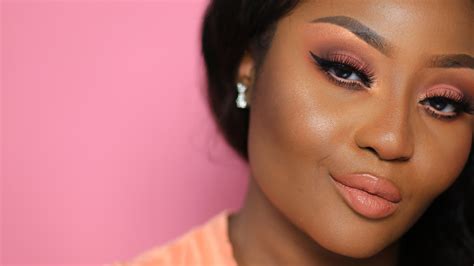 Soft Flirty Nude Pink Peach Makeup Tutorial Youkeyy Youtube