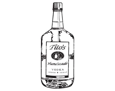Titos Vodka Bottle Alcohol Svg Cut File